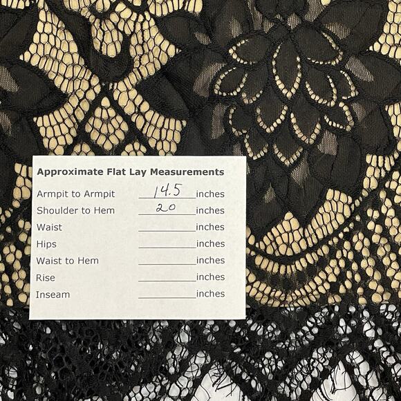 G by Guess Womens Sleeveless‎ Lace Tank Top XS Shark Bite Hem Vamp Whimsigoth - Picture 7 of 7